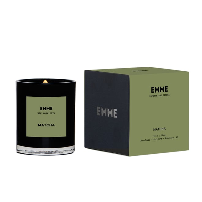 Natural Soy Matcha Scented Candle Jar, 10 oz