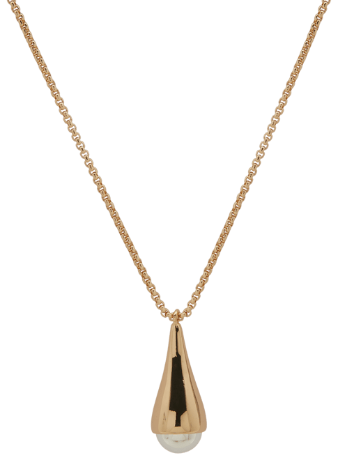 Two-Tone Bead 40" Adjustable Pendant Necklace