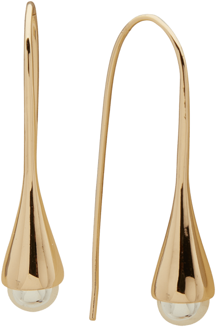 Two-Tone Bead-Tipped Threader Earrings