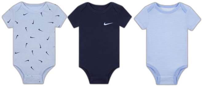 Nike E1D1 Baby (0-9M) Mix and Match Bodysuits (3-Pack)