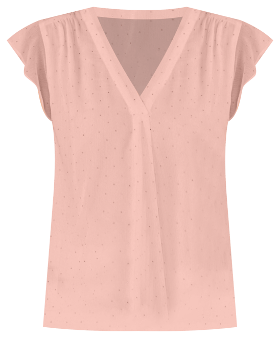 Women's Embellished V-Neck Cap Sleeve Top