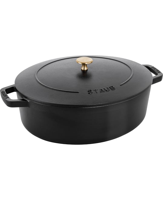 Cast Iron 6.25-Qt Wide Oval Dutch Oven
