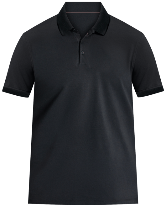 Men's Solid Button Placket Polo Shirt