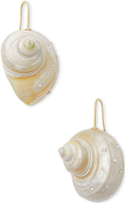 White Sundial Earrings
