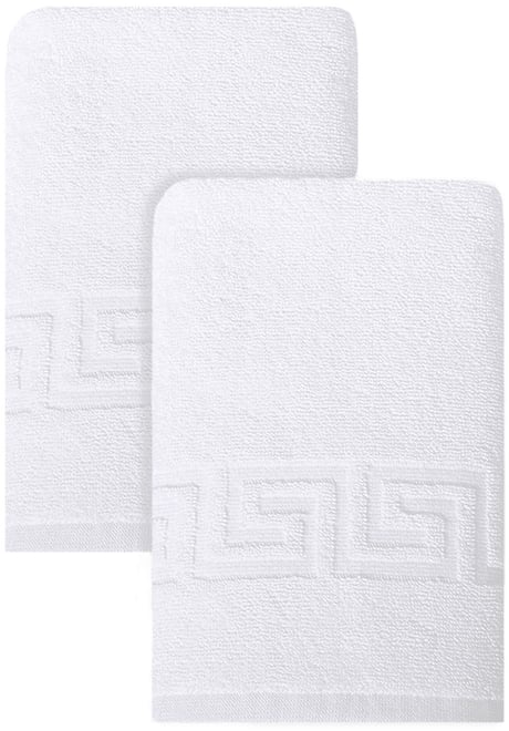 Milos Greek Key 100% Turkish Cotton Hand Towel, 16" x 30"