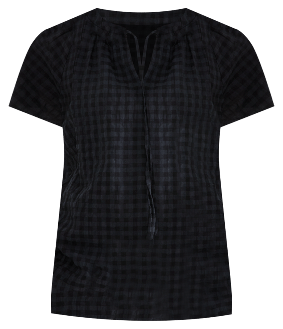 Style & Co Women's Seersucker Split-Neck Flutter Sleeve Top