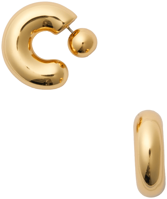 High Polish Gold Tome Hoops Large