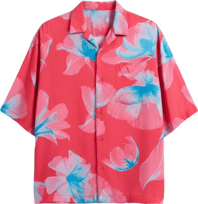 Men's Boxy-Fit Floral Shirt