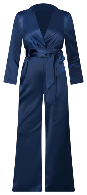 Women's Satin Blazer Jumpsuit