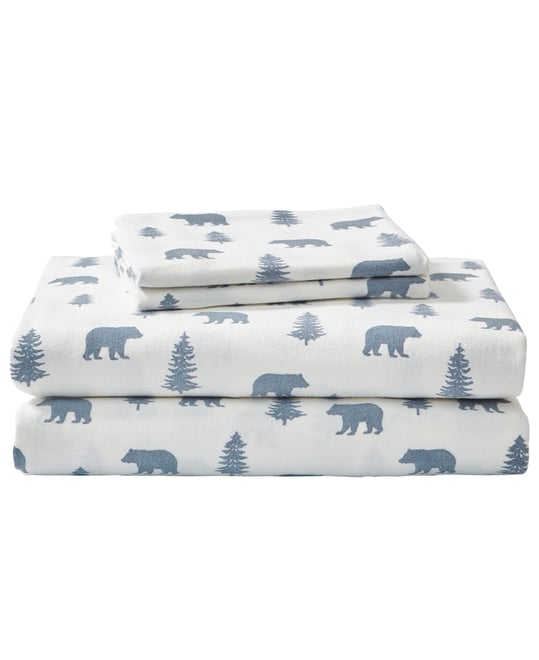 Printed Cotton Flannel 4-Pc. Sheet Set, Queen