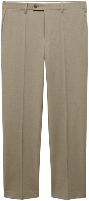 Men's Stretch Fabric Slim-Fit Suit Pants