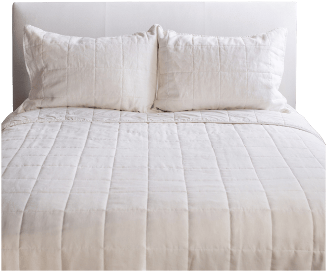 French Linen Quilted Sham Set