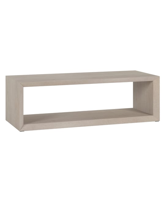 Osmond 58" Wide Rectangular Coffee Table in Alder White