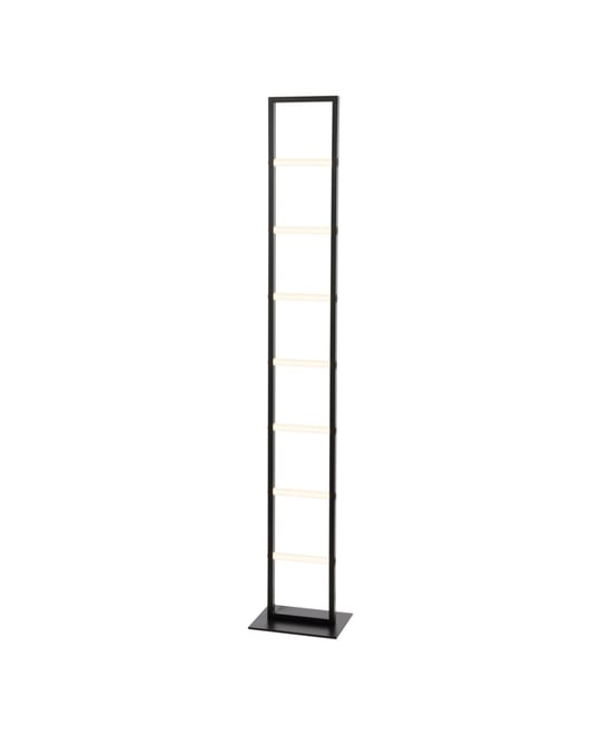 Ivan 59.3" Minimalist Modern Iron Ladder Dimmable Integrated Led Floor Lamp, Black