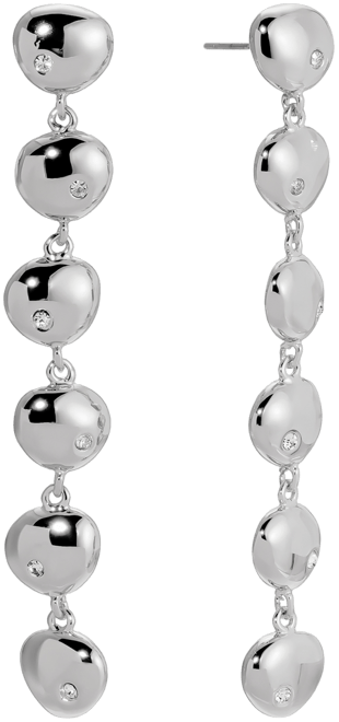 Polished Pebble Linear Dangle Earrings