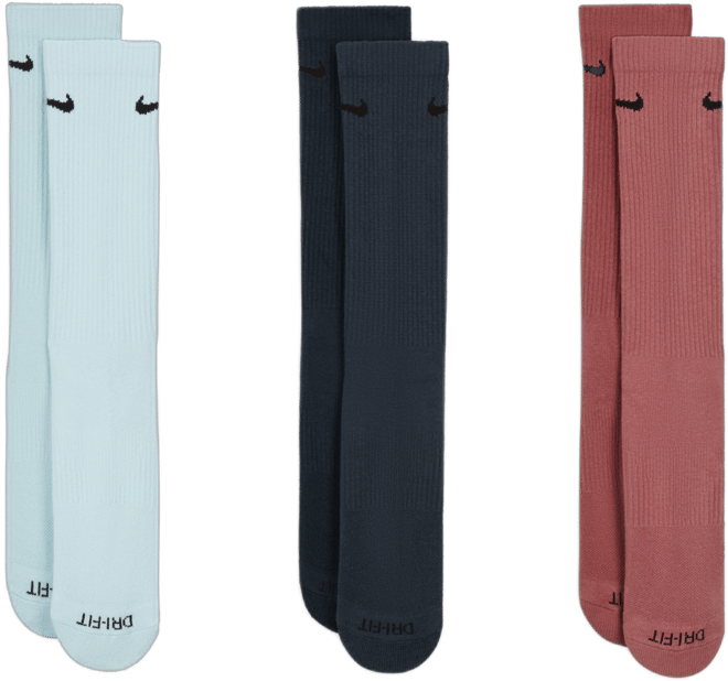 Nike Everyday Plus Cushioned Calcetas de entrenamiento (3 pares)