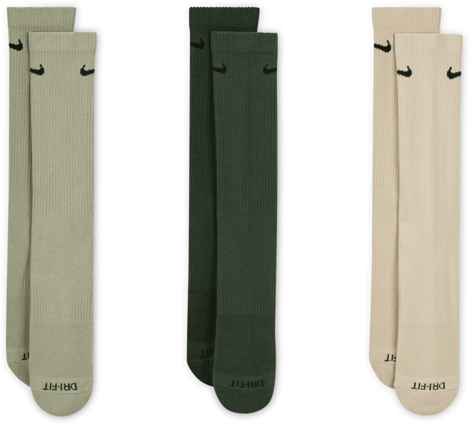 Nike Everyday Plus Cushioned Calcetas de entrenamiento (3 pares)