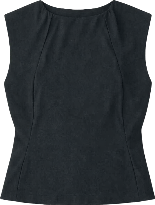 Women's Sleeveless Pleated Top