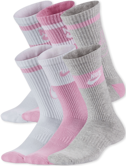 Big Kids Everyday Cushioned Crew Socks, Pack of 6