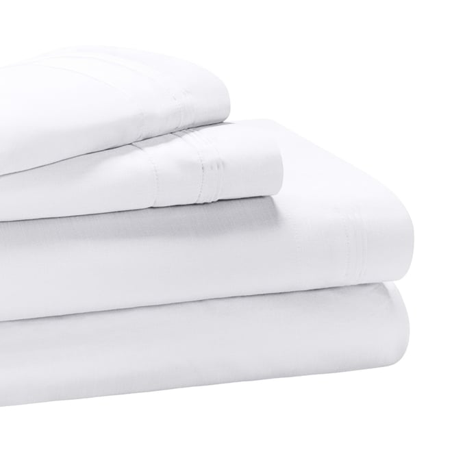 1000-tc Egyptian Cotton Solid Deep Pocket Sheet Set, Olympic Queen