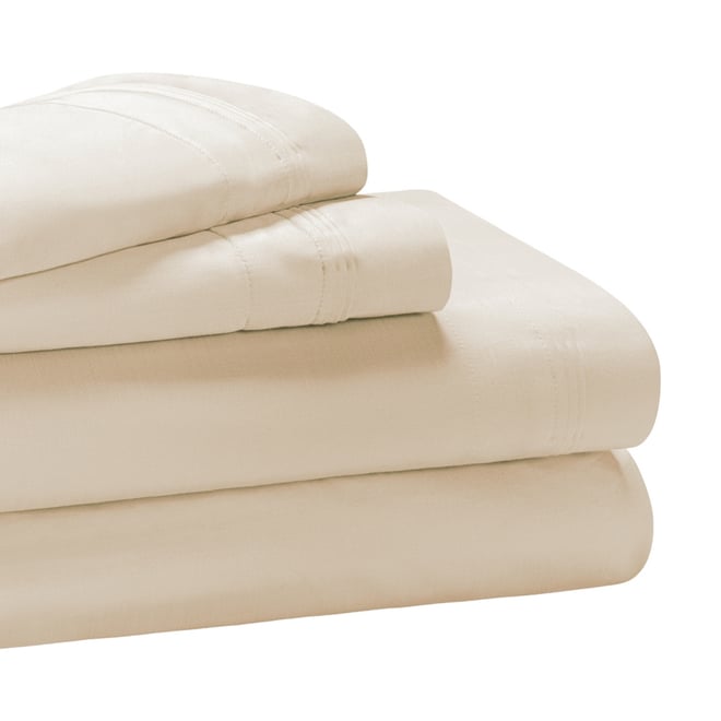 1000-tc Egyptian Cotton Solid Deep Pocket Sheet Set, Olympic Queen