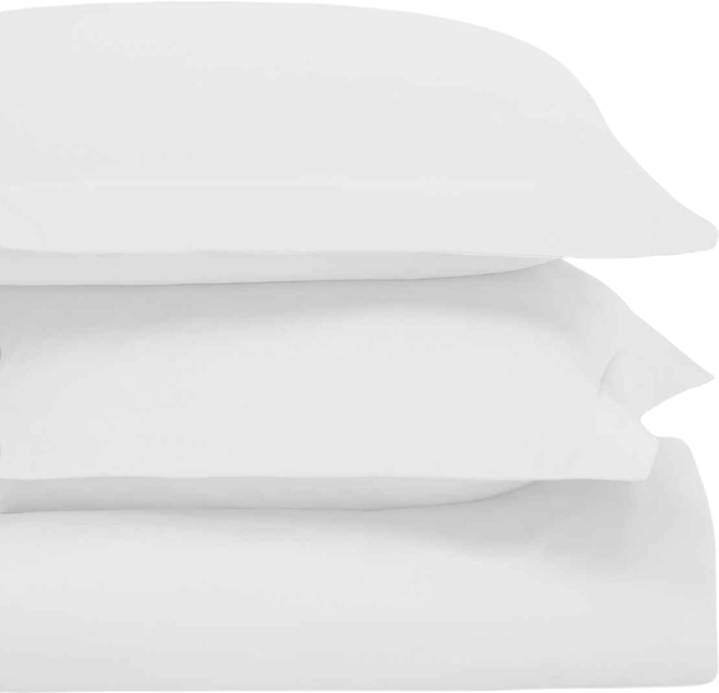 650-tc Egyptian Cotton Solid Luxury Duvet Cover Set, King/California King