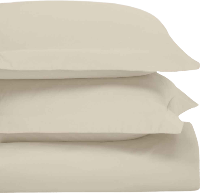 650-tc Egyptian Cotton Solid Luxury Duvet Cover Set, King/California King