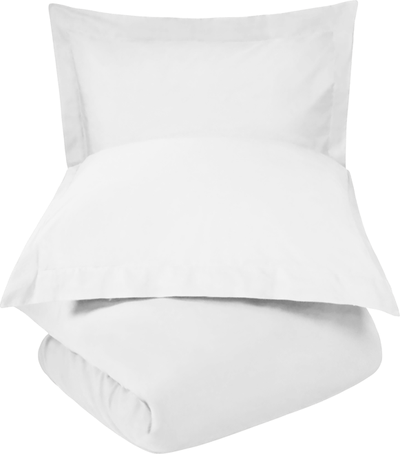 Cotton Percale 300 Thread Count Solid Lightweight Duvet Cover Set, King/California King