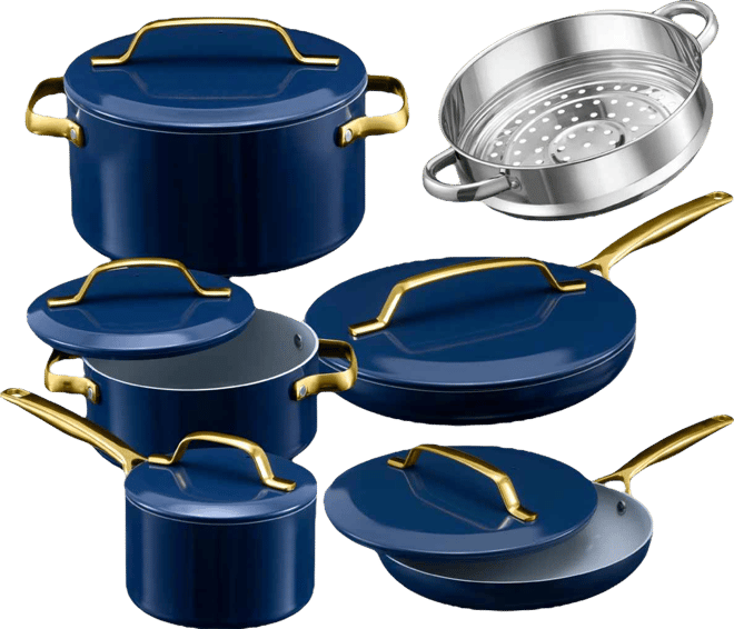 Modern 11-Piece Ultra Performance Ceramic Nonstick Cookware Set