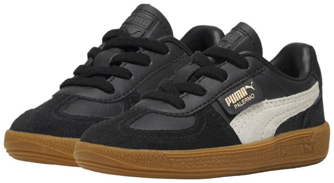 PUMA Palermo Leathers' Sneakers, Toddlers, Black/Feather Gray Gum