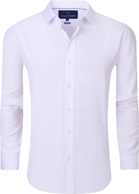 Men's Geometric Performance Stretch Button Down Dress Shirt