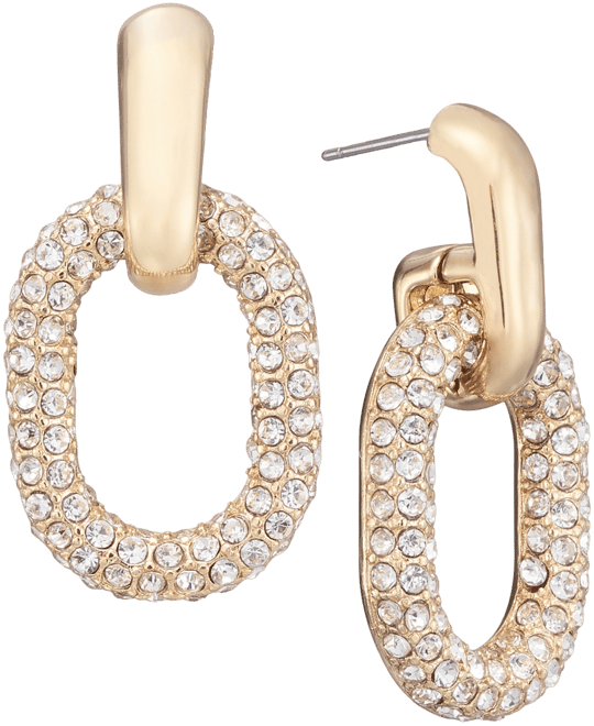 Pave Oval Link Drop Earrings, Created for Macy's