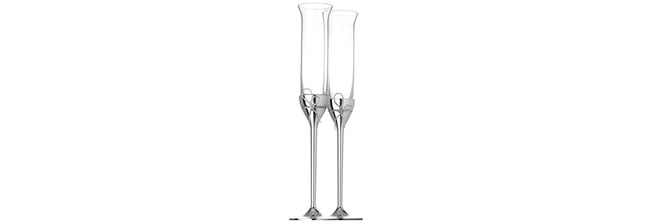 Set of 2 Love Knots Toasting Flutes