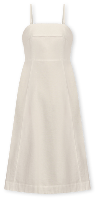 Women's Cotton Linen Sleeveless Midi Dress