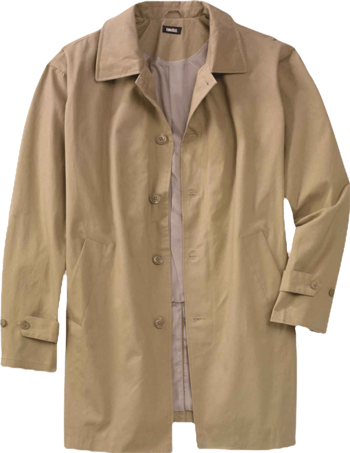 Big & Tall Water-Resistant Trench Coat