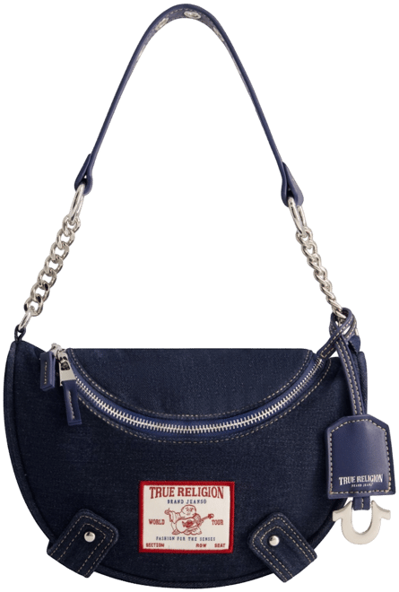 Chain Handle Denim Hobo