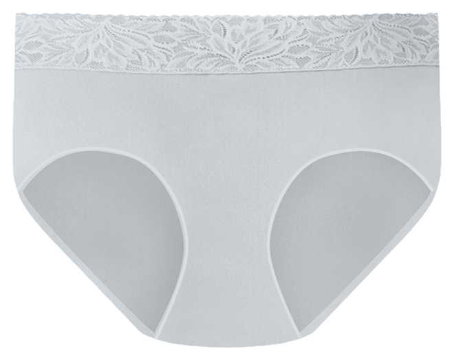  Bali Comfort Revloution Modern Seamless Lace Trim Brief Panty Dfmlbf for $13.00