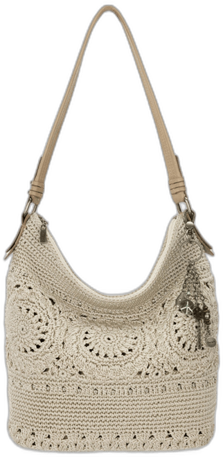 Sequoia Crochet Medium Hobo Bag