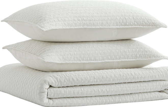 Eyelet Embroidered 3-Pc. Quilt Set, Full/Queen