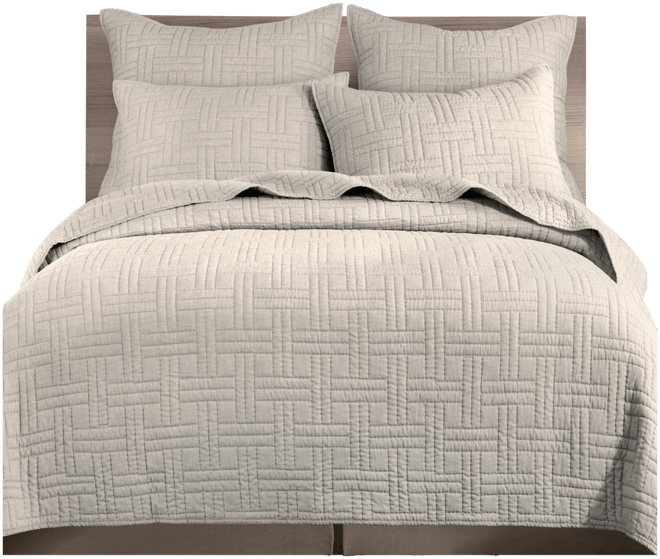 Melange Stitch Stitching 3-Pc. Quilt Set, Full/Queen