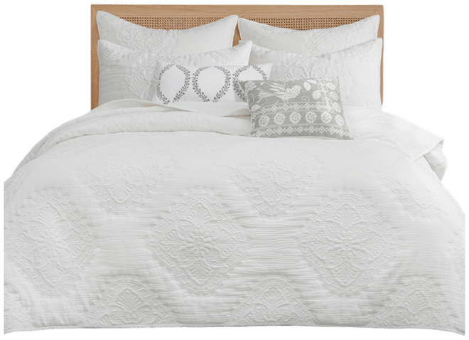 Muslin Stitch Stitching 3-Pc. Quilt Set, Full/Queen