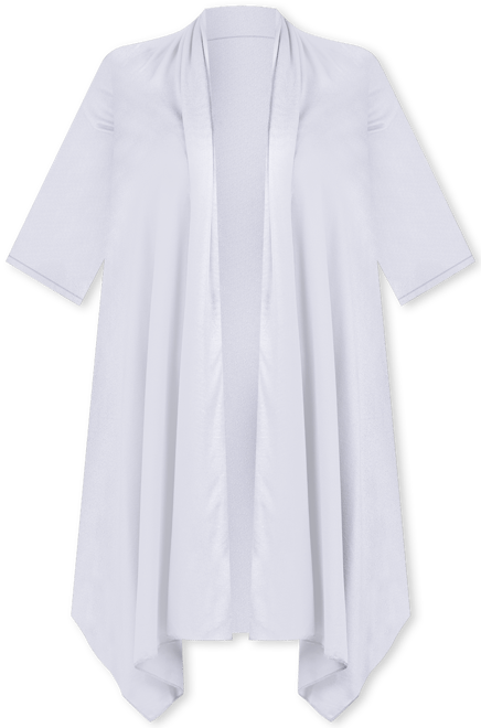 Plus Size Elbow Length Open Front Cardigan Sweater