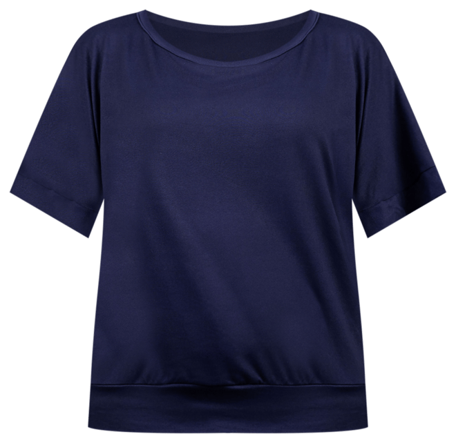 Plus Size Short Sleeve Loose Fitting Dolman Top