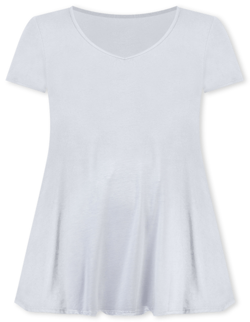 Plus Size Short Sleeve V-Neck Tunic Top