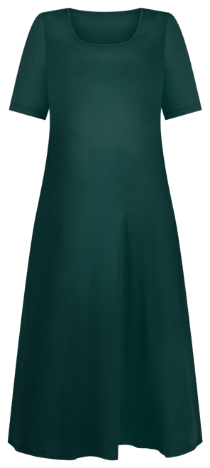 Plus Size Elbow Length Sleeve Maxi Dress
