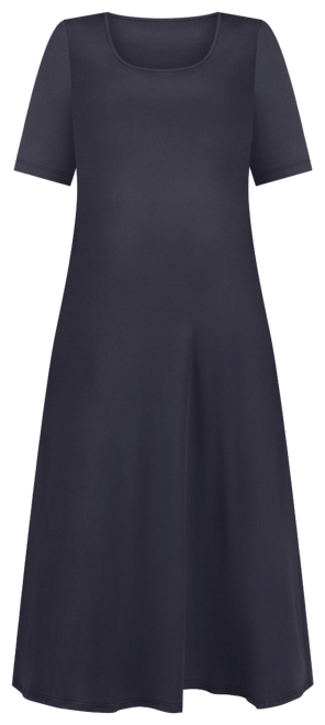 Plus Size Elbow Length Sleeve Maxi Dress