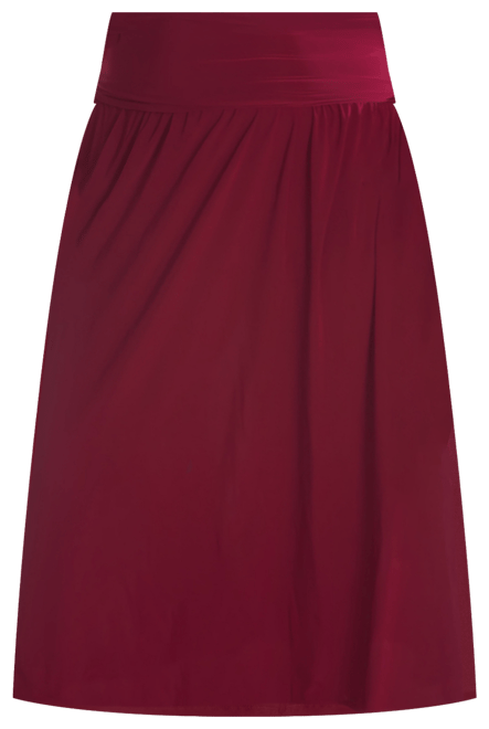 Plus Size Foldover Maxi Skirt With Pockets