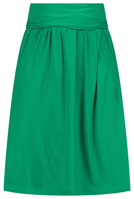 Plus Size Foldover Maxi Skirt With Pockets