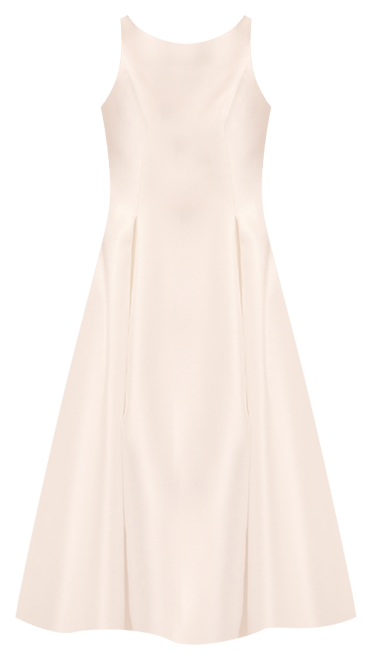 Boat-Neck A-Line Dress