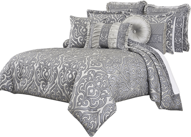Queen Street Bylthe Pewter 4-pc. Midweight Comforter Set, Color